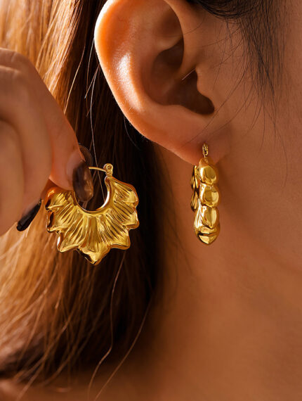 Golden Bloom Hoops