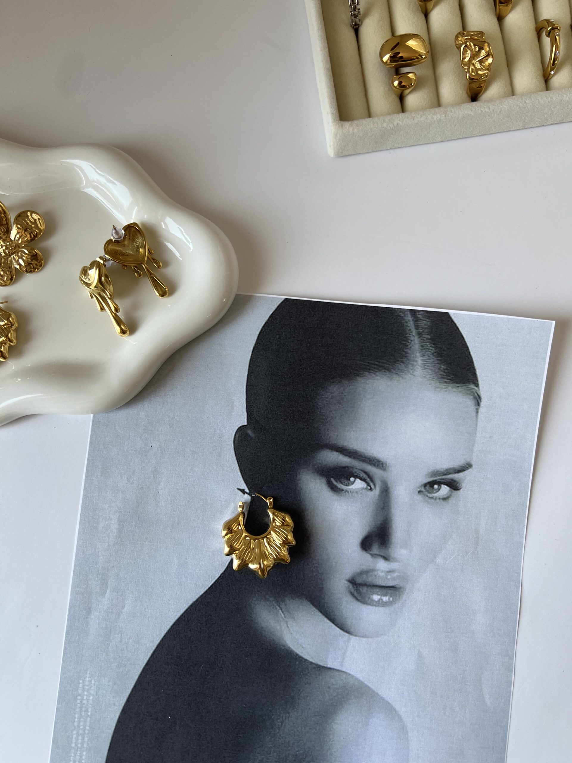 Golden Bloom Hoops